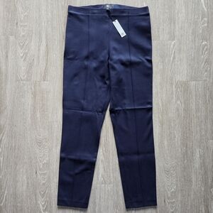 Banana Republic Navy Ponte Knit Pull On Ankle Pants Womens Size Medium